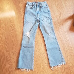 Mother Double Ankle Fray Jeans